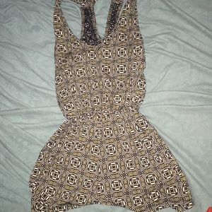 Black And white romper